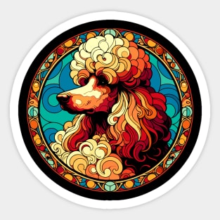 Standard Poodles - Poodle Owner Design - Art Nouveau Sticker